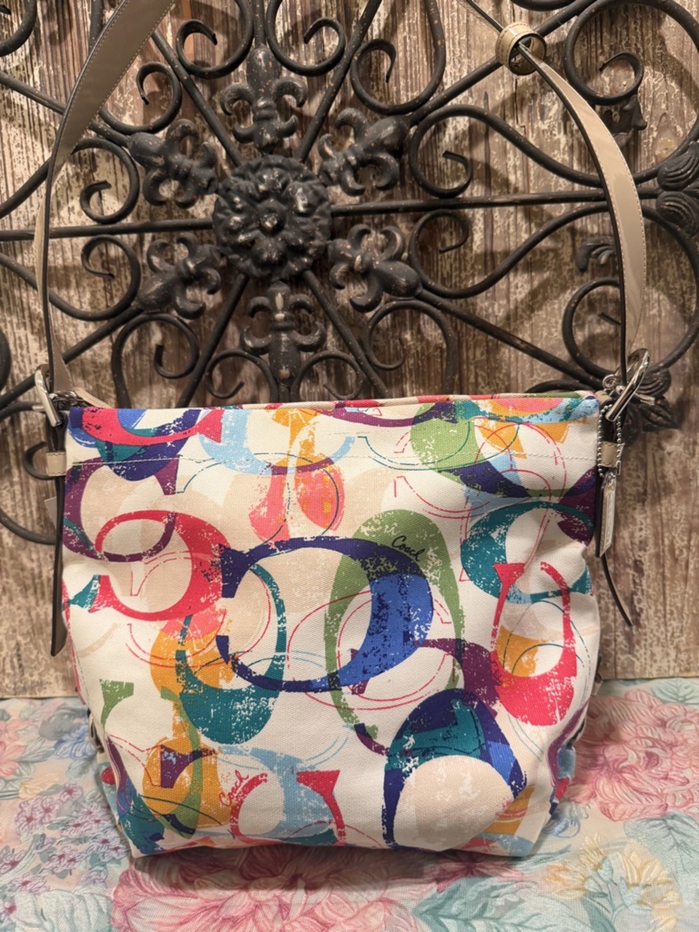 COACH Y2K Multicolor Bright Patchwork Shoulder Bag nwt new